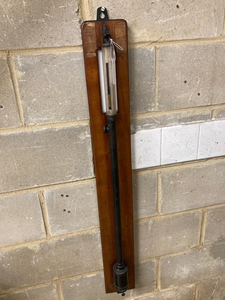 A Victorian scientific stick barometer, height 100cm